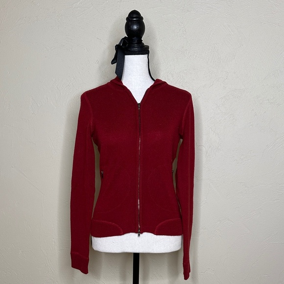 Three Dots Red Women's Sweater Cardigan/Size Small - Picture 1 of 11